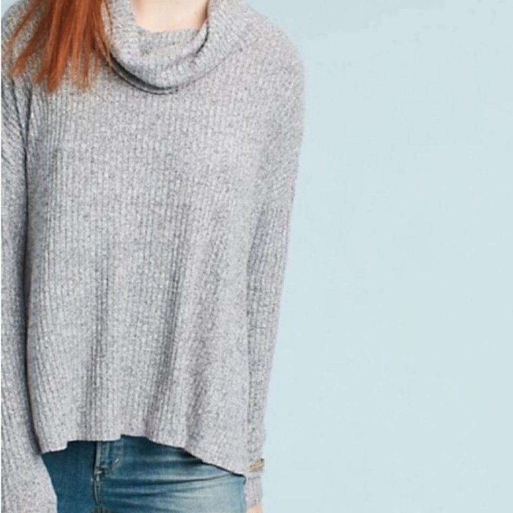 Maeve  Ribbed Knit Cowl Sweater Size Medium